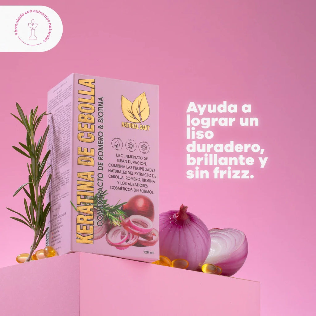 Keratina Cebolla, Romero y Biotina 120ml Natural Sant