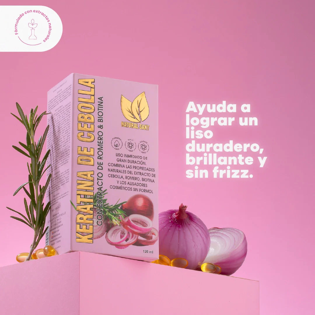 Keratina Cebolla, Romero y Biotina 120ml Natural Sant
