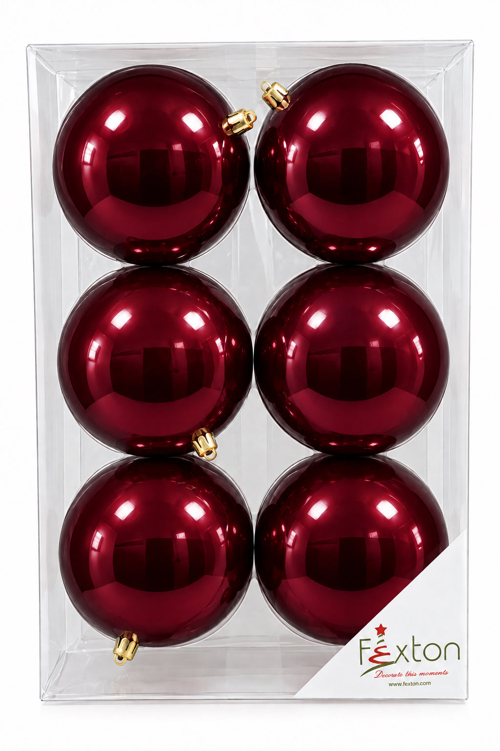REF BHK01314RDK TARRO BOLA 12CM X 6PCS ROJO OSCURO - FEXTON