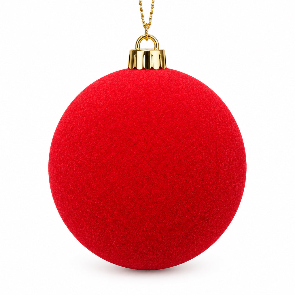 REF BHK01317R BOLA FLOCK 15CM X 1PCS ROJO - FEXTON
