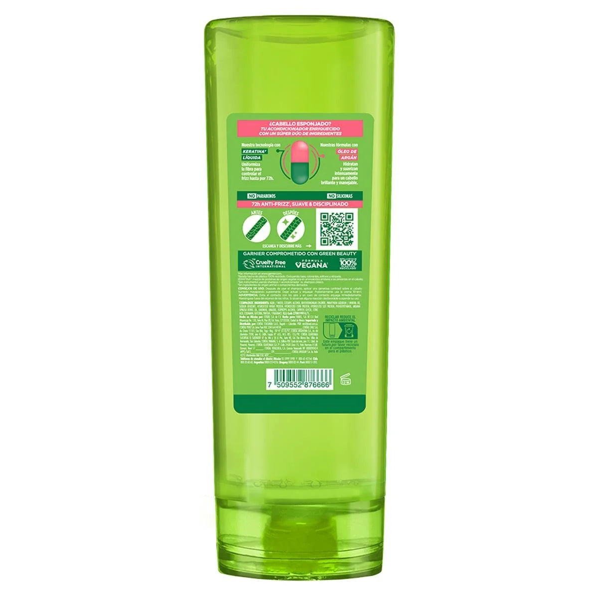Acondicionador Disciplinante Adios Esponjado 350ml Garnier Fructis