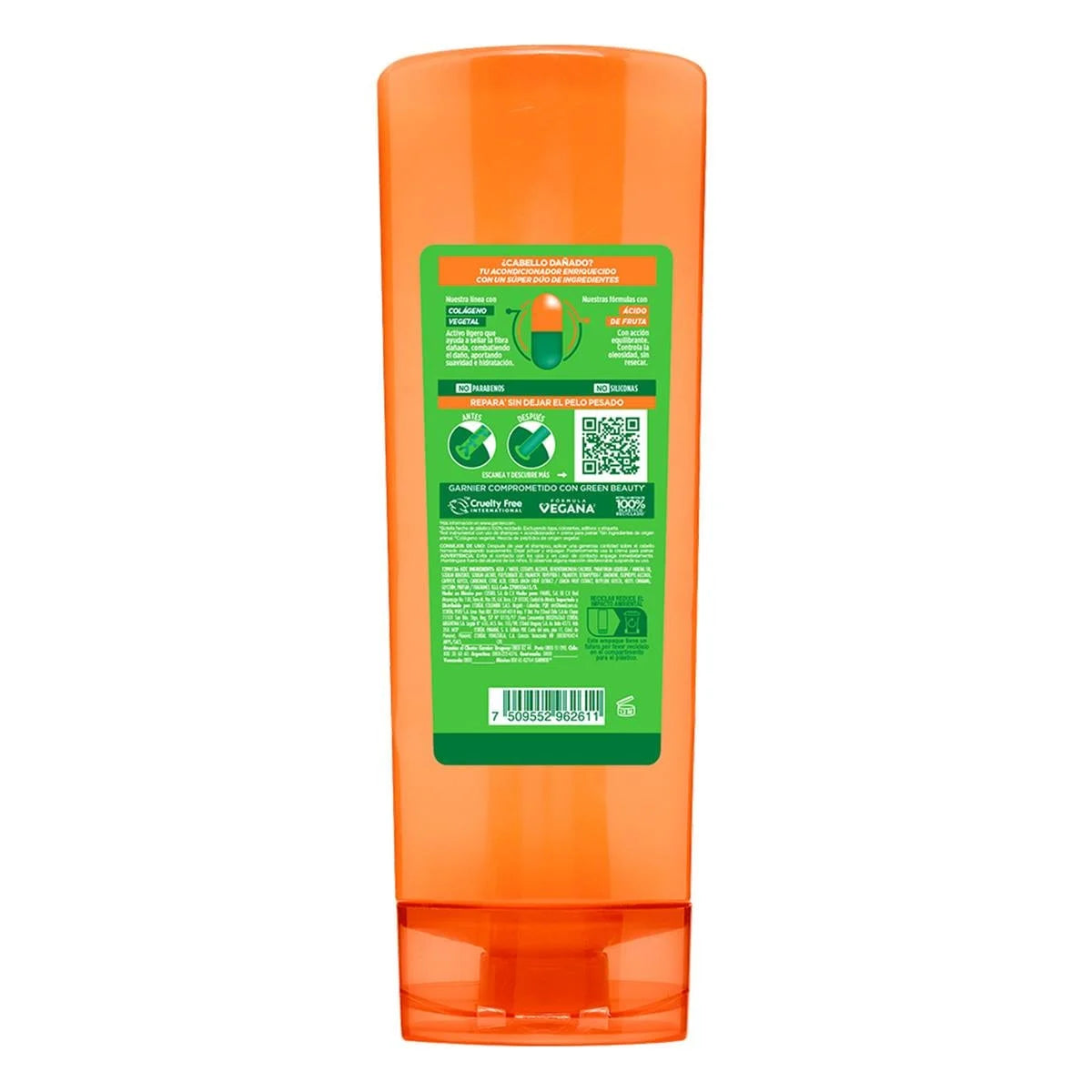 Acondicionador Reparador Borrador de Daño 350ml Garnier Fructis
