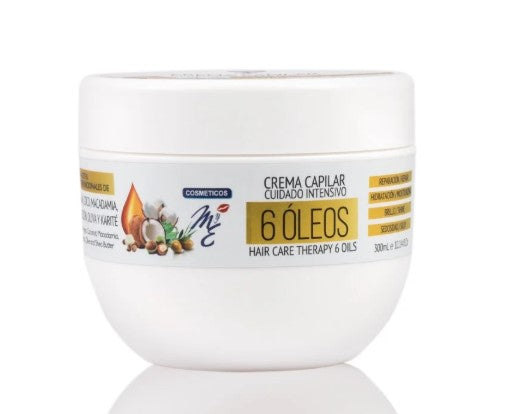 Crema Capilar Cuidado Intensivo 6 Óleos 300ml M&E