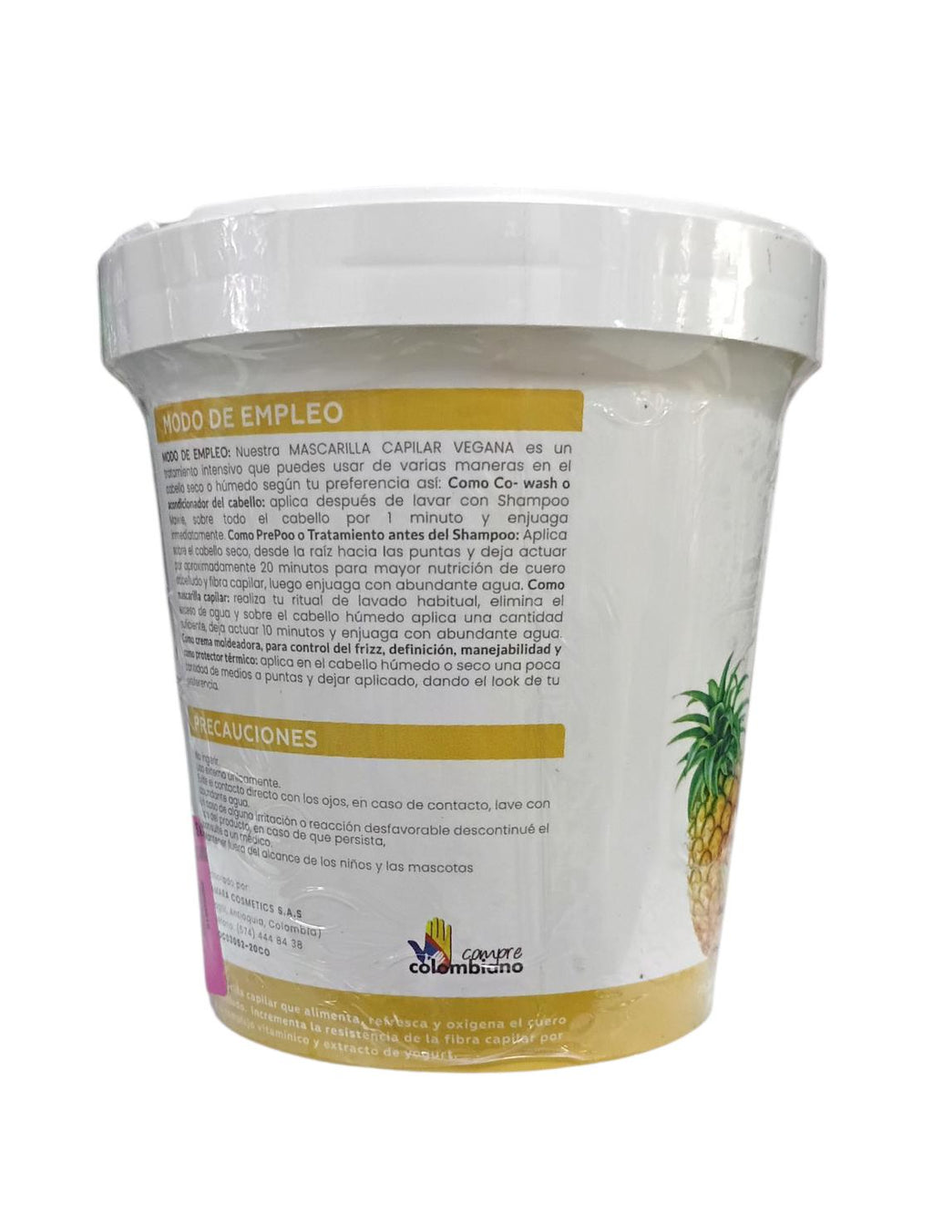 Mascarilla Vegana Helado Gourmet Frutos Amarillos 430ml Mawie