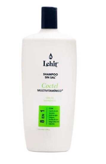 Shampoo sin Sal Coctel Multivitaminico 8 en 1 1000g Lehit
