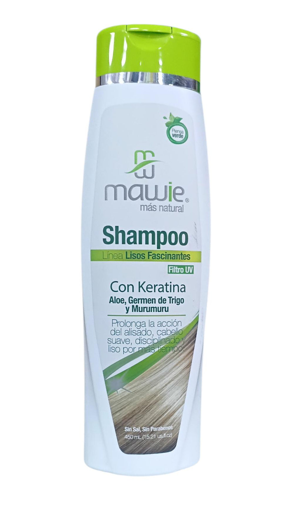 SHAMPOO CON KERATINA  FILTRO UV 450ML MAWIE