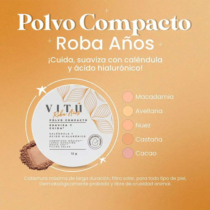 Polvo Calendula y Acido Hialuronico Vitú 05 Cacao