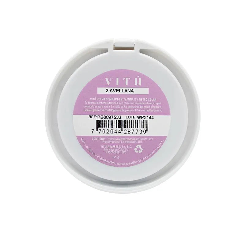 POLVO COMPACTO VITAMINA E VITU 02 AVELLANA