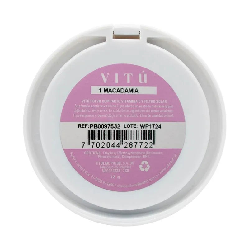 POLVO COMPACTO TRIGO VITU 01 MACADAMIA