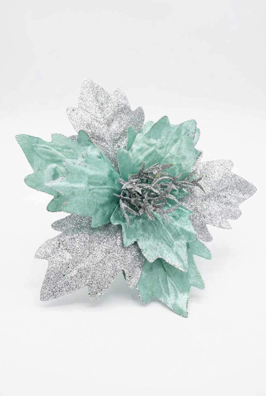 Flor navideña de tallo 40 cm