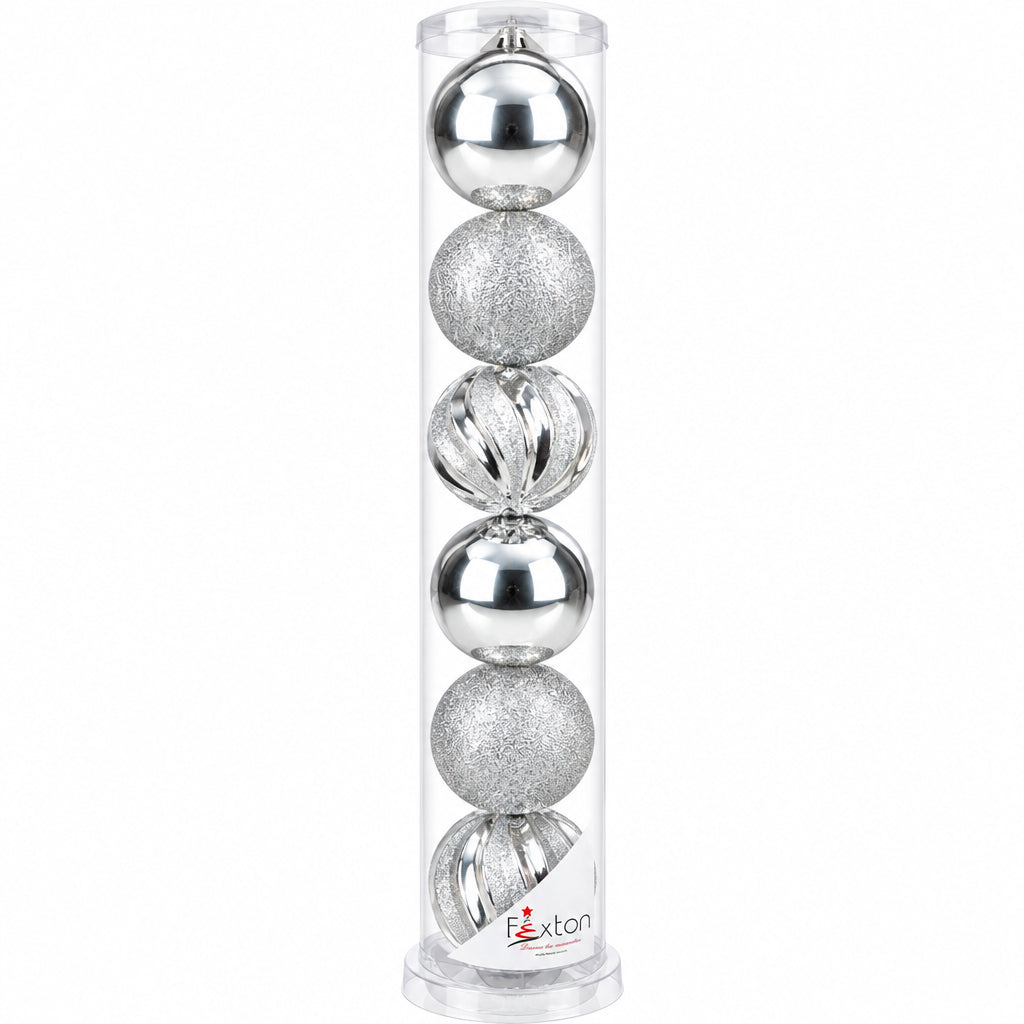 REF BHK01311S TUBO BOLA 10CM X 6PCS PLATA - FEXTON