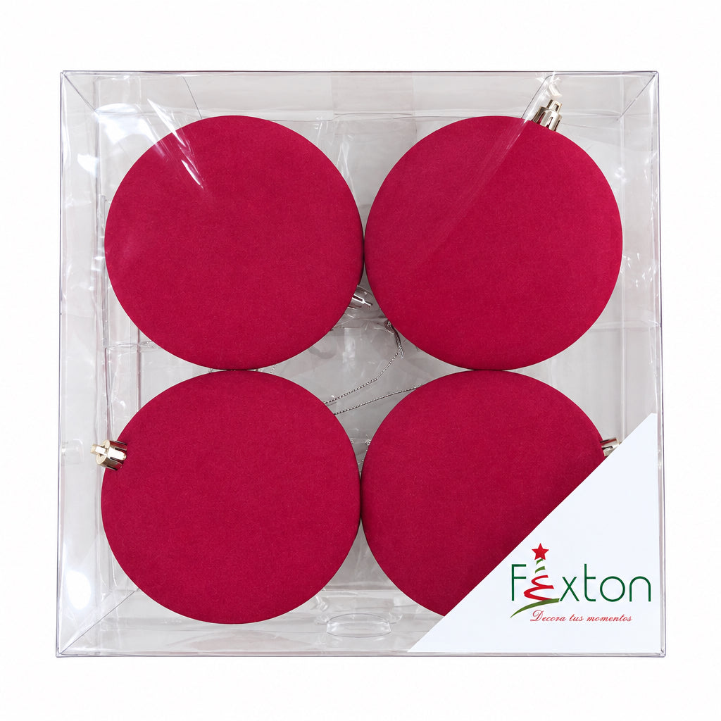 REF BHK01316R TARRO BOLA 12CM X 4PCS ROJO - FEXTON
