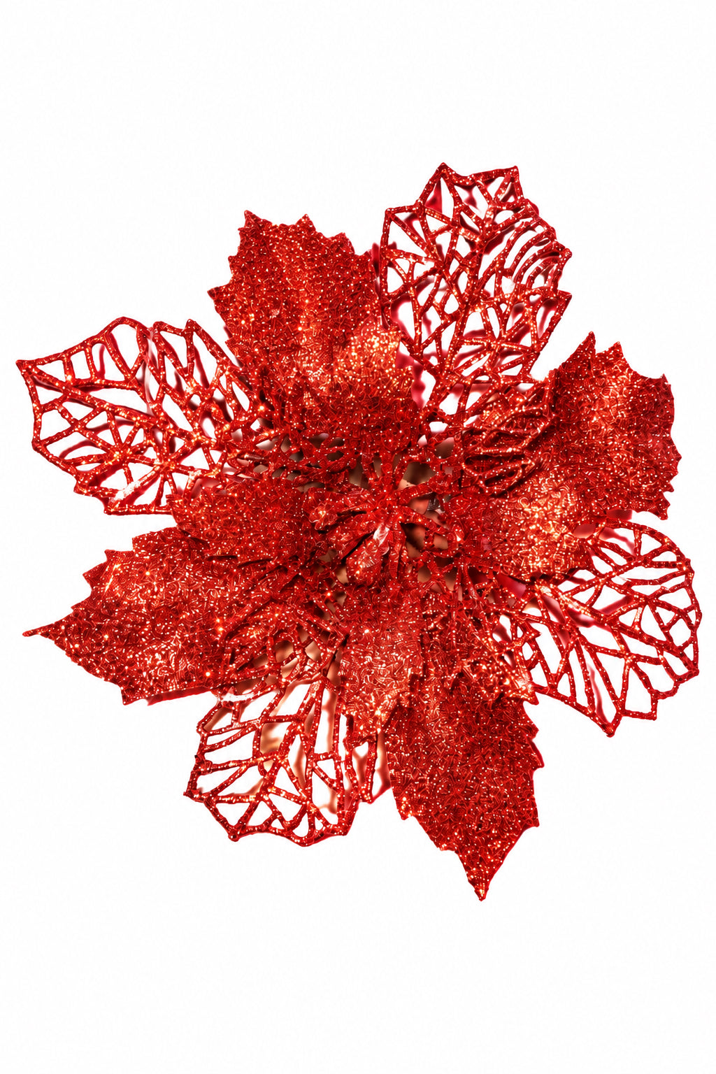 Flor Navideña Escarchada