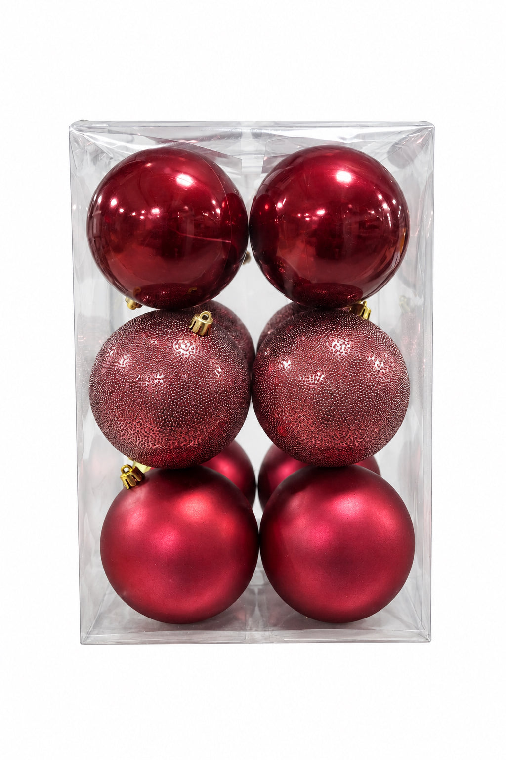 REF BHK01259RDK TARRO BOLA 10CM X 12PCS ROJO OSCURO - FEXTON
