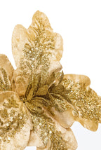 Flor Artificial Navideña Dorada 34 cm 5 Pétalos (Ref. FLA03456GG)