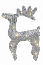 REF YL013 RENO PLATEADO NAVIDEÑO ESCARCHADO CON LUZ - 2D
