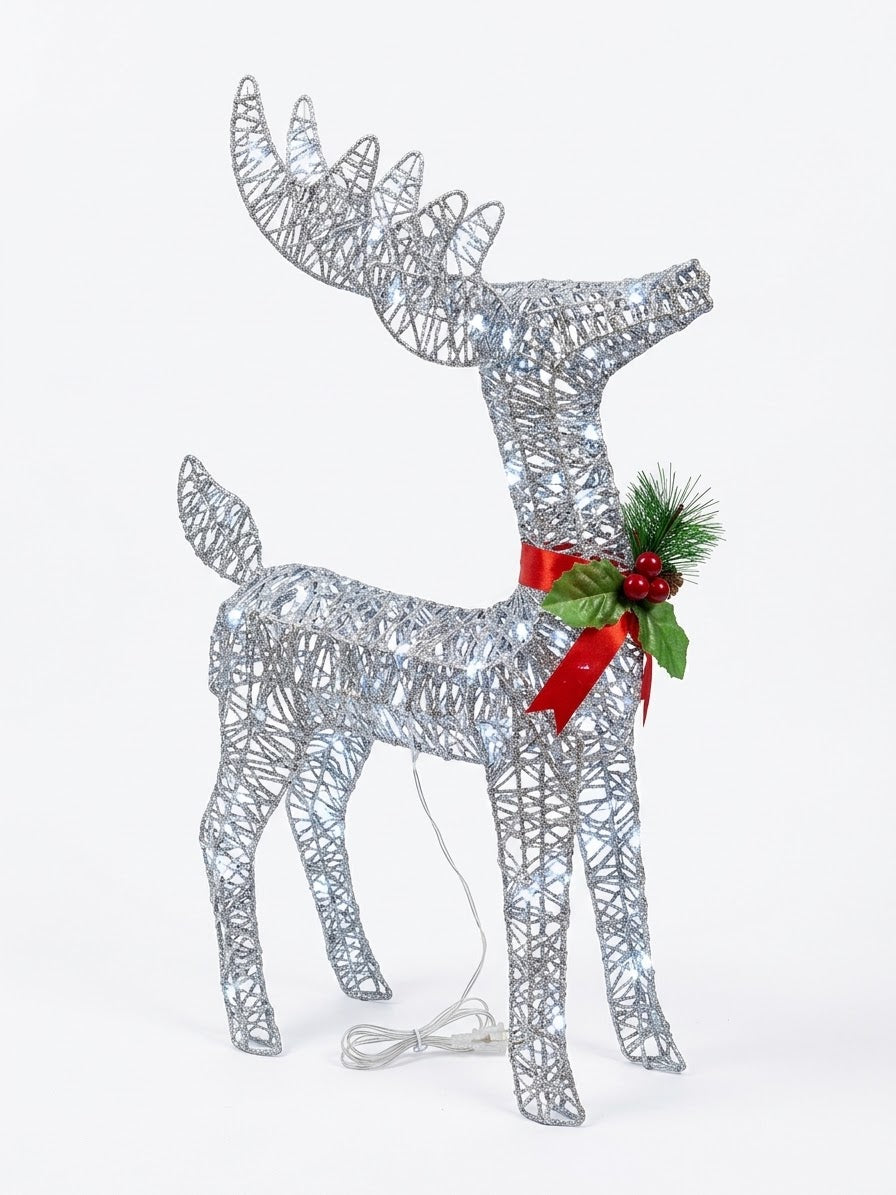 REF NA 2190 ADORNO RENO NAVIDEÑO CON LUZ 50CM (PILAS) - 2D