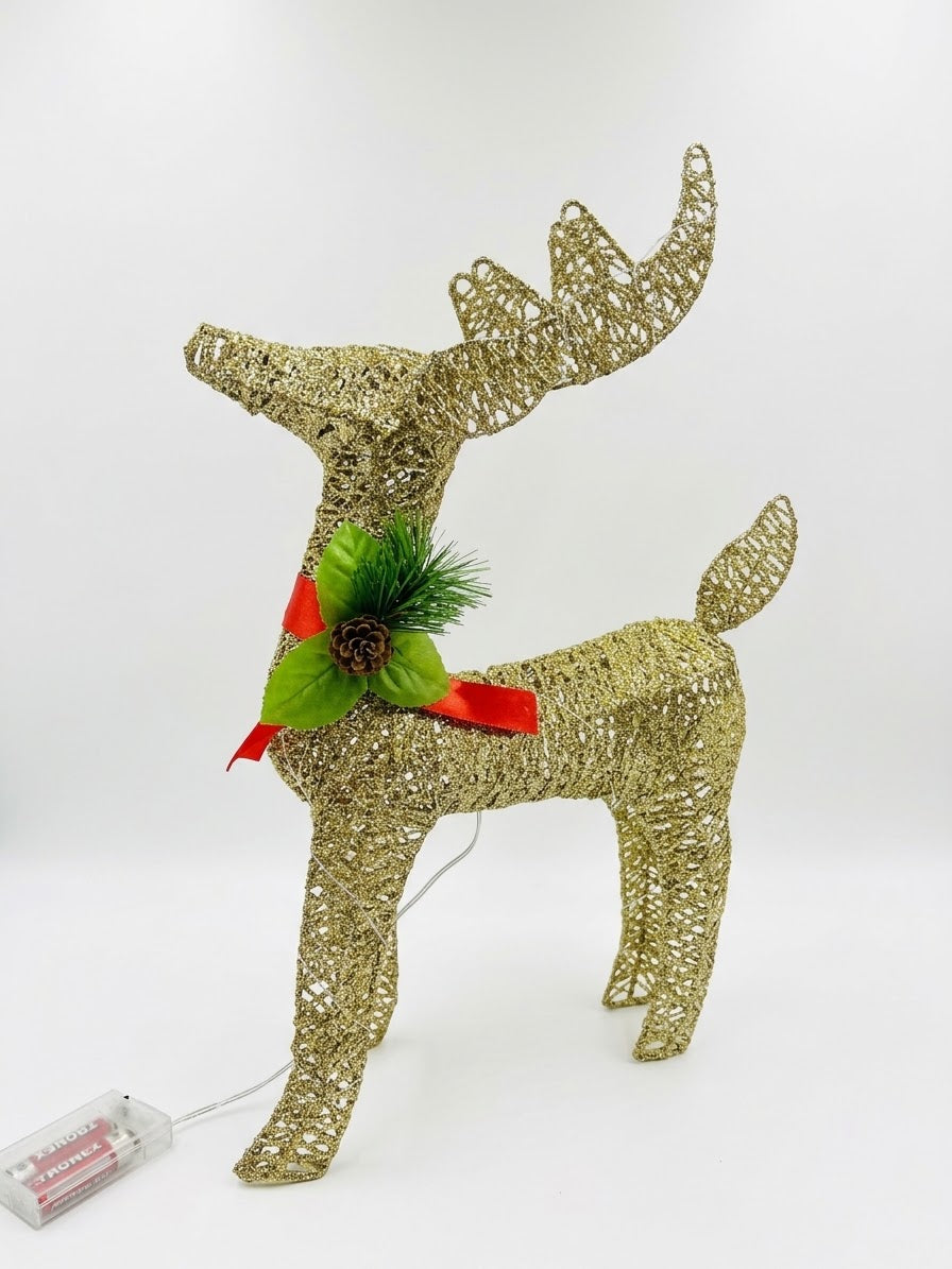 REF NA 2190 ADORNO RENO NAVIDEÑO CON LUZ 50CM (PILAS) - 2D
