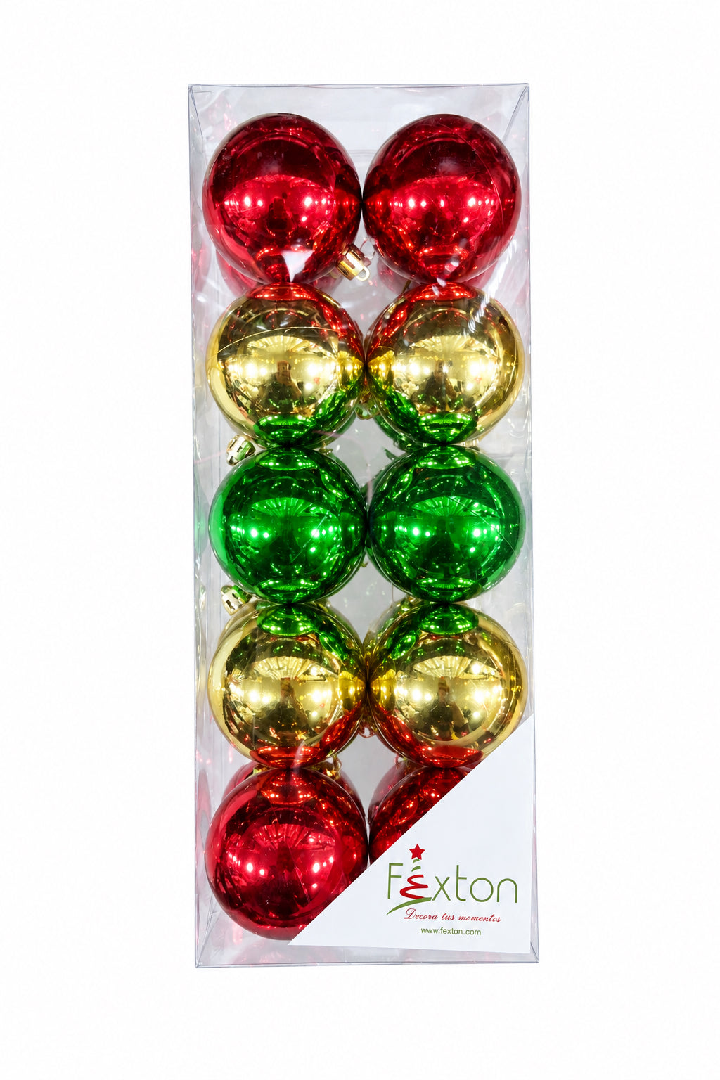 REF BHK01302  TARRO BOLA 6CM X 20PCS ROJO/DORADO/VERDE