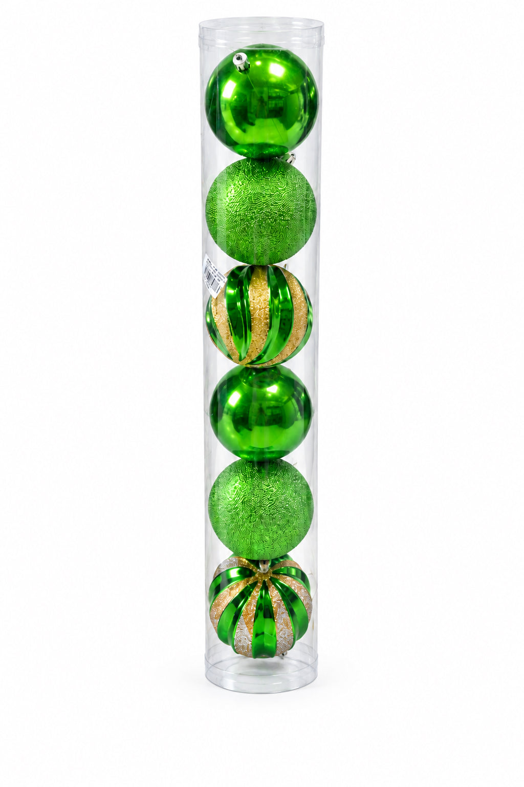 REF BHK01311ECH TUBO BOLA 10CM X 6PCS VERDE/CHAMPAÑA - FEXTO
