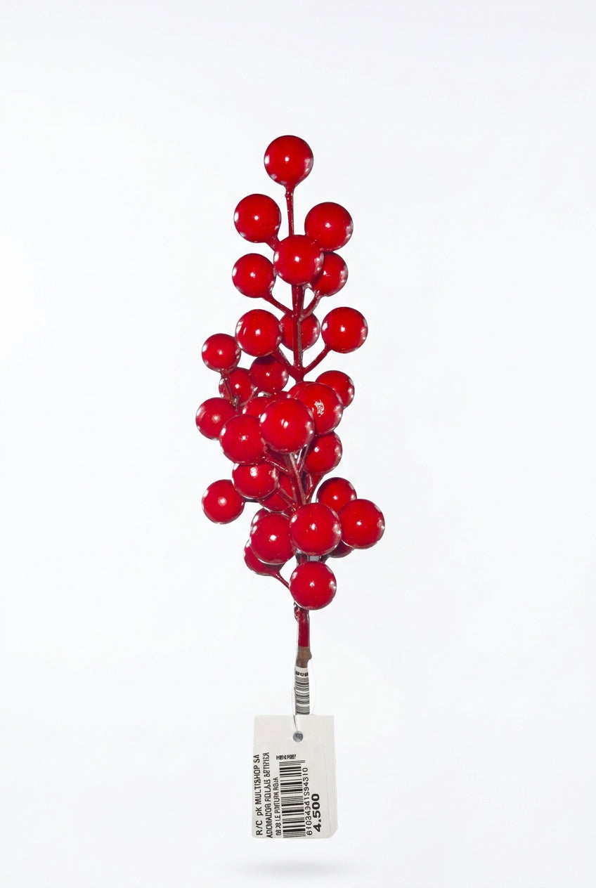 Follaje Artificial Navideño Rojo 33 cm Fexton