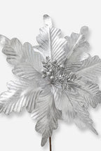 REF FLA03543MTS FLOR ARTIFICIAL DE 42 CM 8 PETALOS PLATA MET