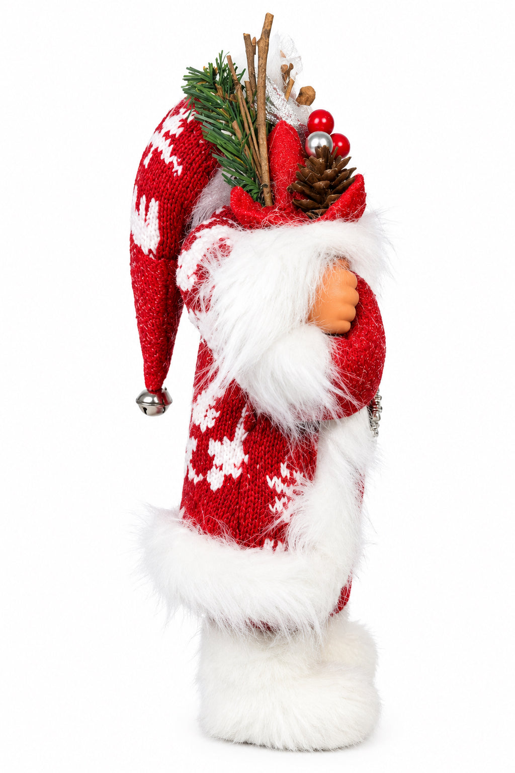 PAPA NOEL ROJO 30CM DINAMICO LUZ Y SONIDO  D&D