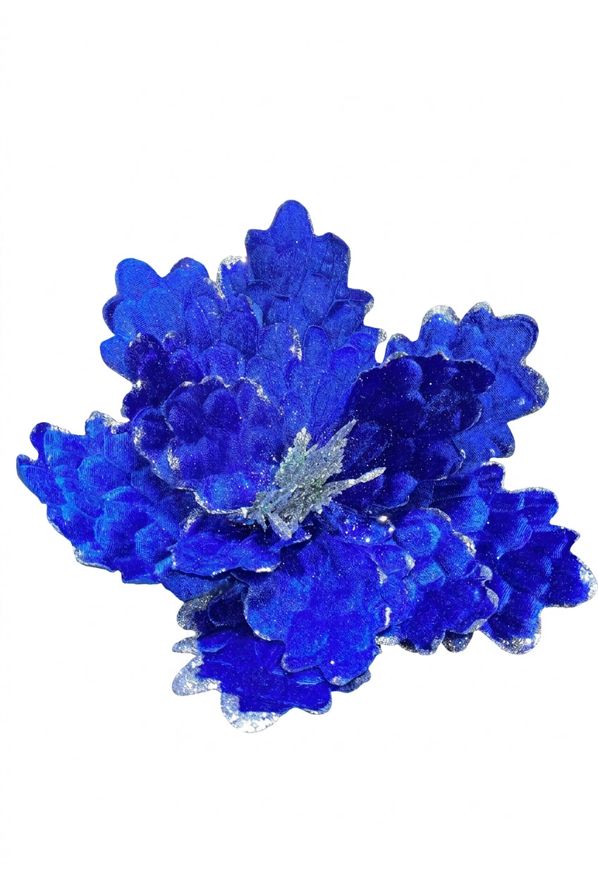 Flor navideña azul oscuro