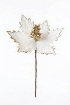 Flor Artificial Navideña Crema 22 cm 5 Pétalos (Ref. FLM00373CR)
