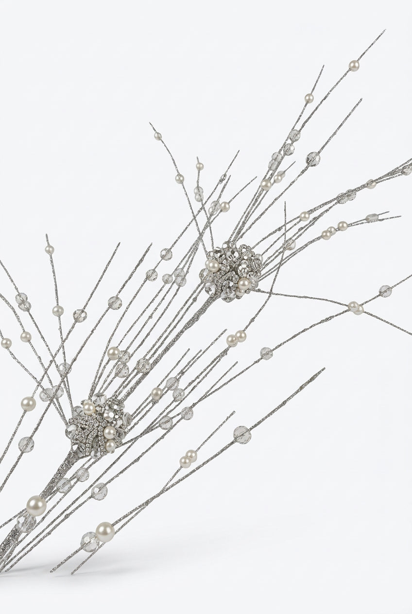 Follaje Artificial Navideño Plata 98 cm (Ref. FLA03410S)