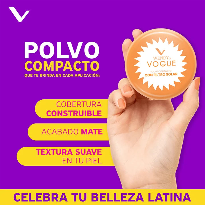 Polvo Compacto Wendy con Filtro Solar 13g Tono 04