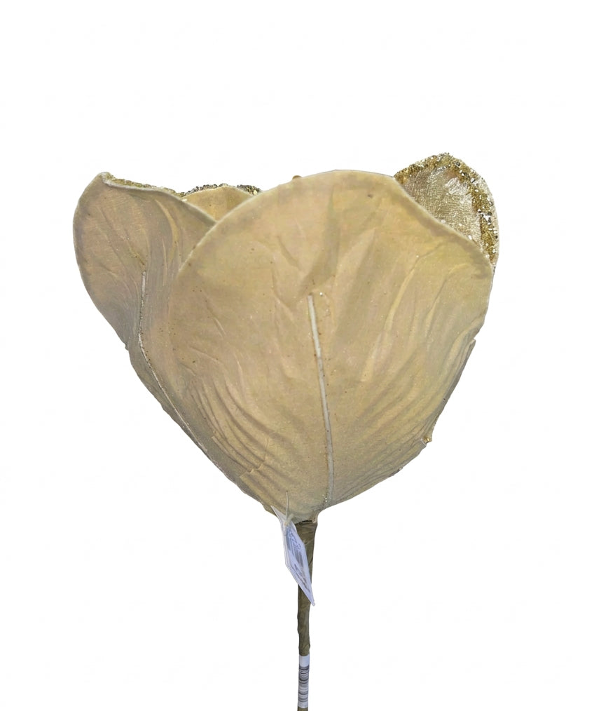 ROSA ARTIFICIAL 30CM DORADA