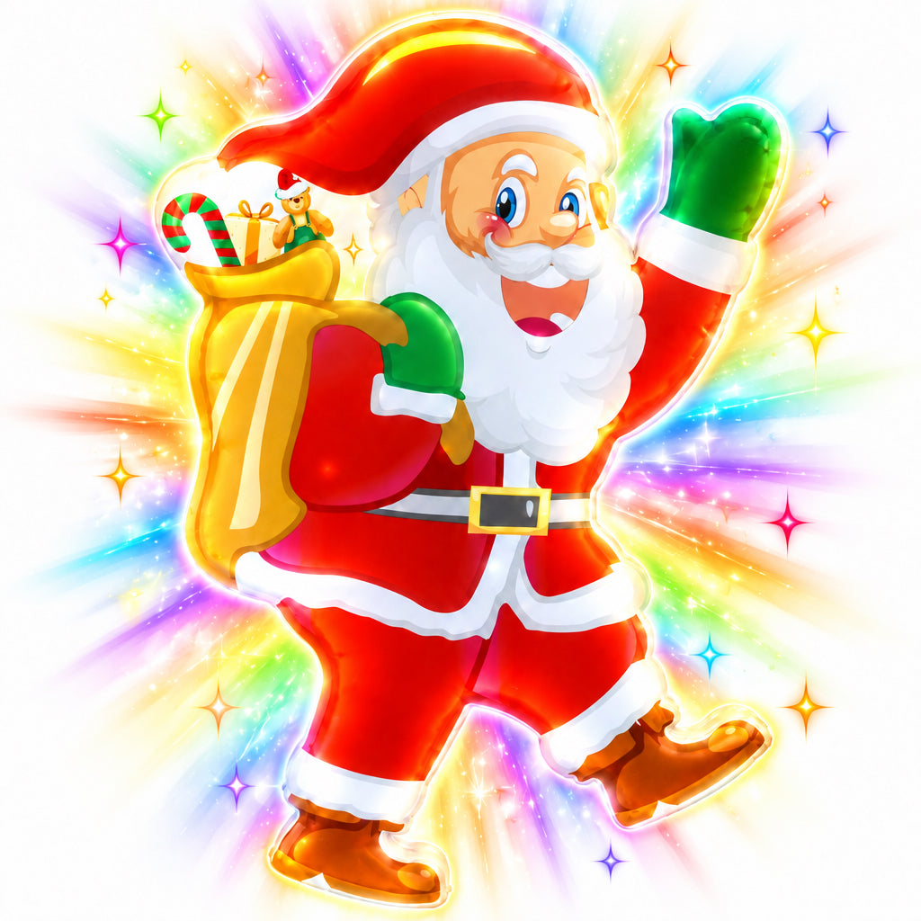 REF T848 ADORNO LUZ PLASTICO DOBLE CARA PAPA NOEL