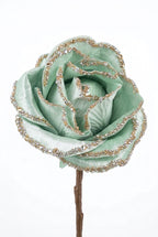 Rosa artificial 30 cm verde menta