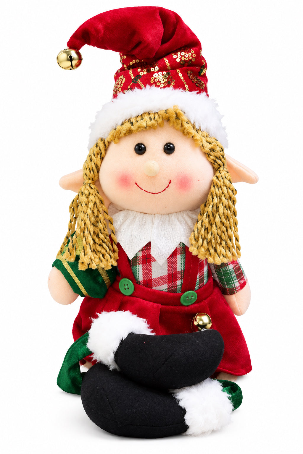 REF W1575 DUENDE NIÑA SENTADA GORRO CASCAVEL - PQ