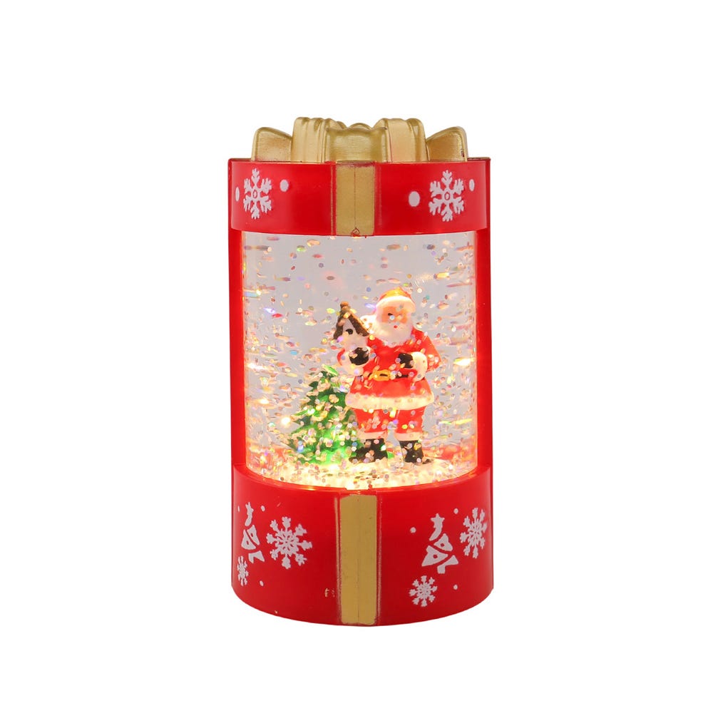 REF A0499 FAROL NAVIDEÑO LUZ CAJA REGALO CON FIGURAS - D&D