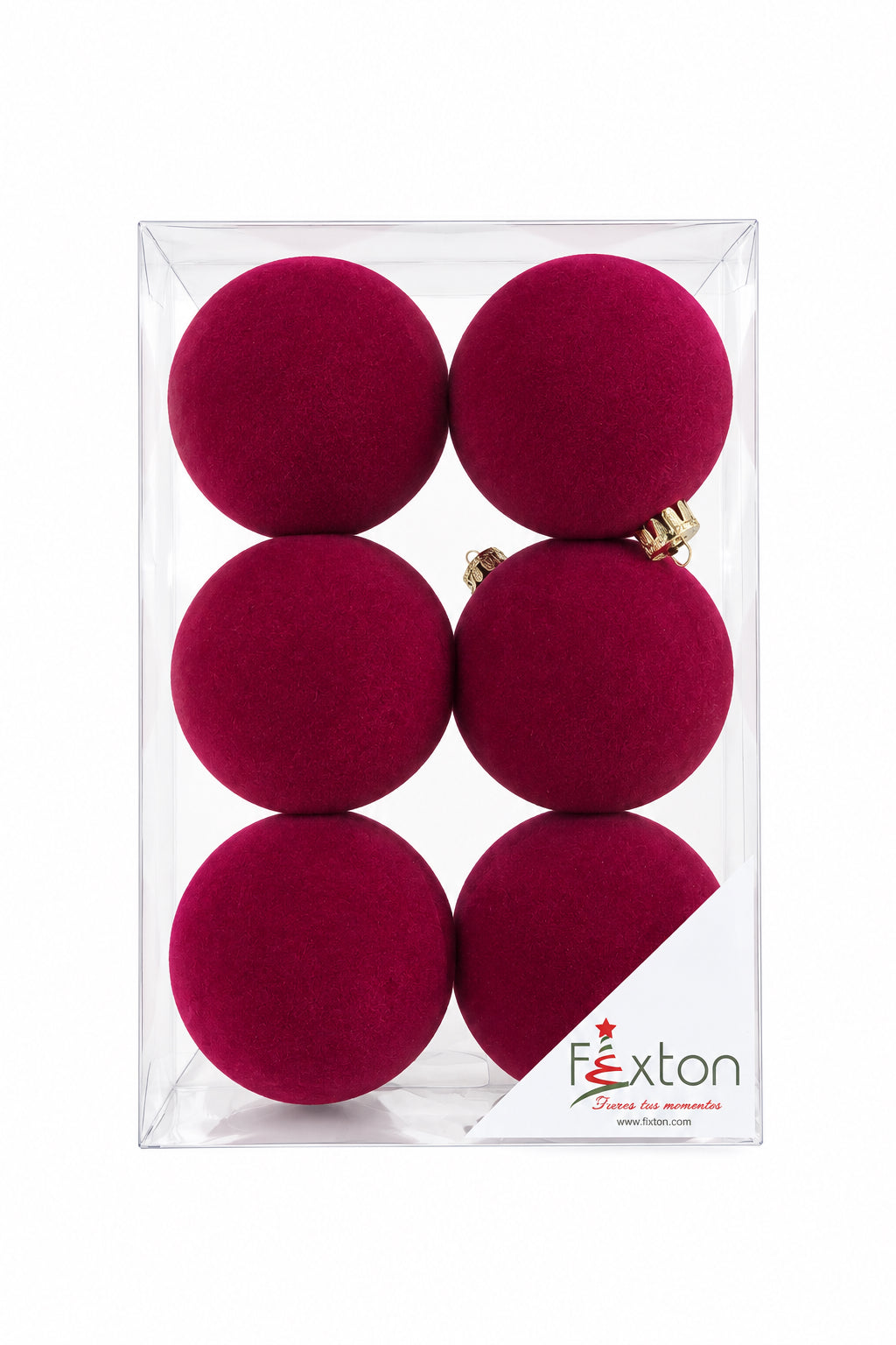 REF BHK01315RDK  TARRO BOLA 8CM X 12 PCS ROJO OSCURO - FEXTO