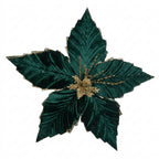 Flor Artificial Navideña Verde Oscuro 37 cm 5 Pétalos