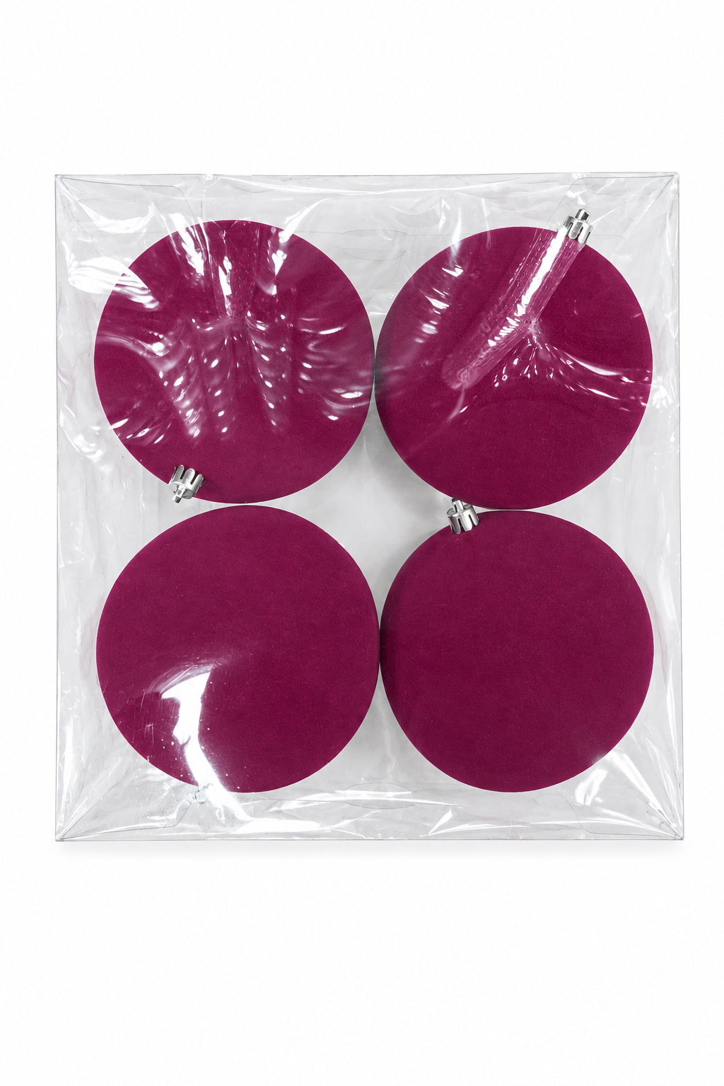 REF BHK01316RDK  TARRO BOLA 12CM X 4PCS ROJO OSCURO - FEXTON