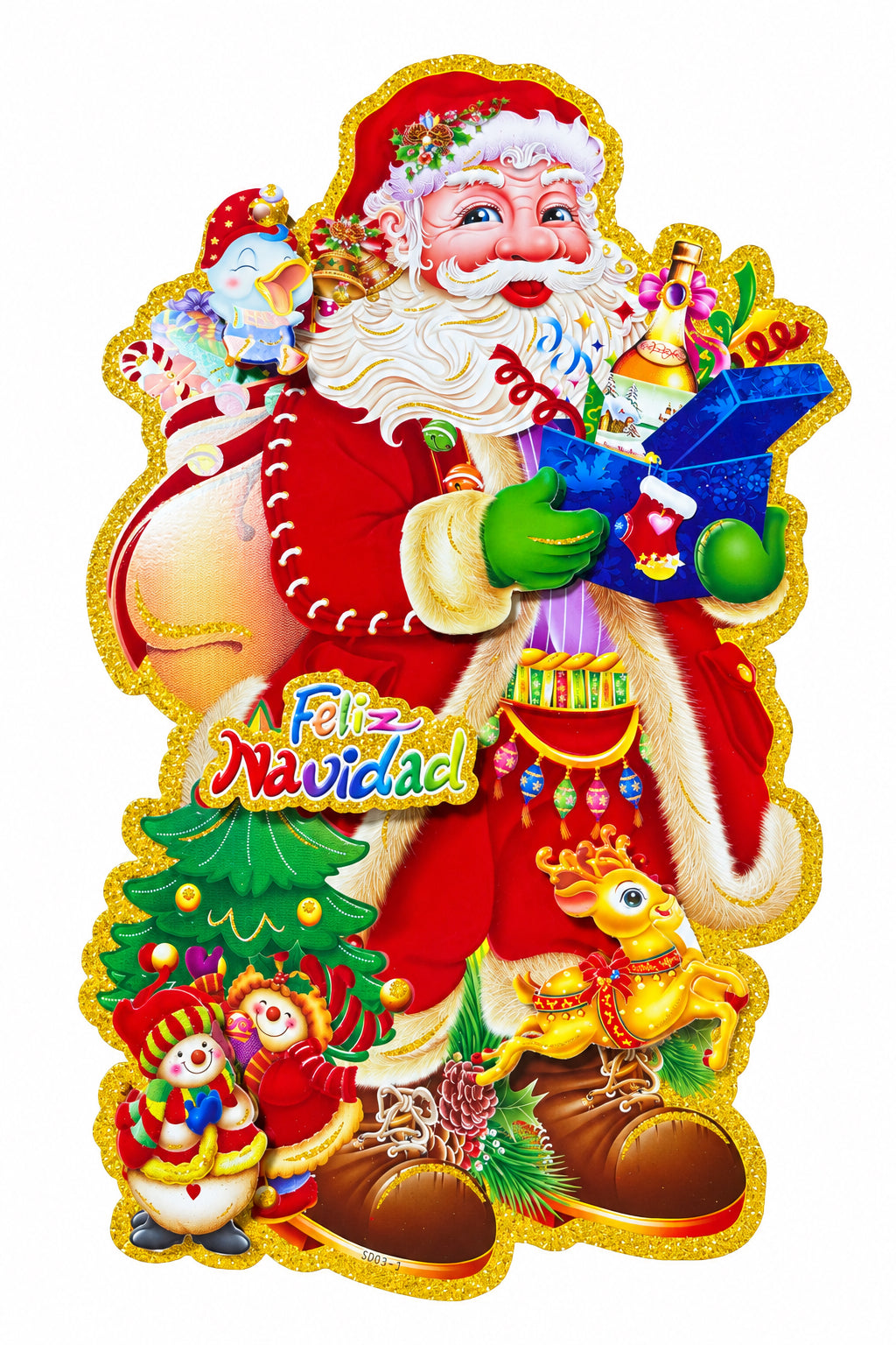 REF F158 FIGURA 3D COLGANTE PAPA NOEL - PQ