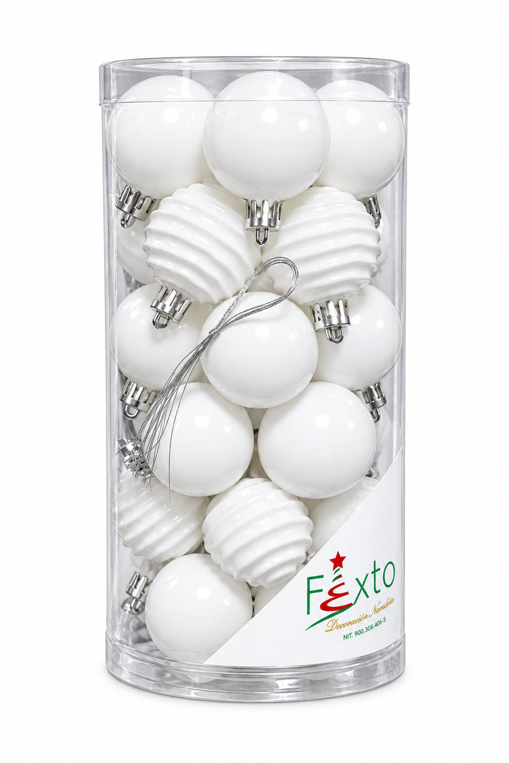 REF BHK01199W TARRO CUADRADO  BOLA 4CM X 30 PCS BLANCO- FEXT
