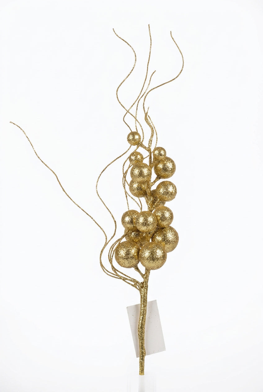 Follaje Artificial Navideño Dorado 40 cm