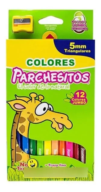 Colores Jumbo Triangular 5mm Parchesitos x12