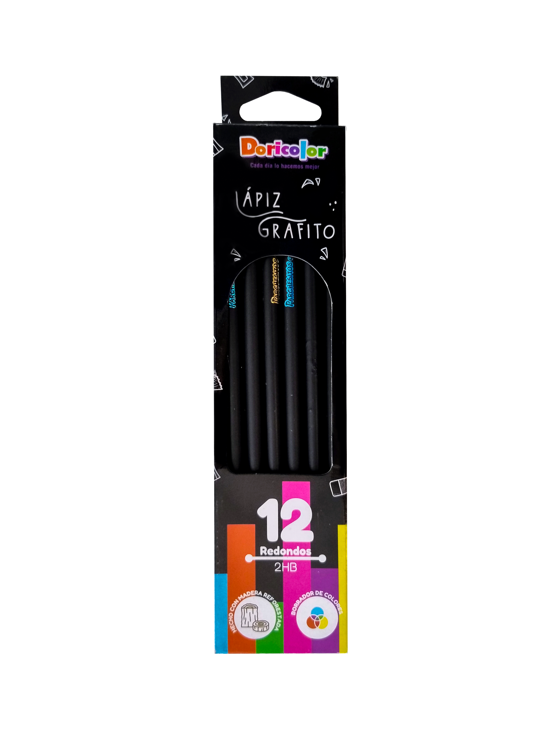 Lapiz Negro x12 Parchesitos