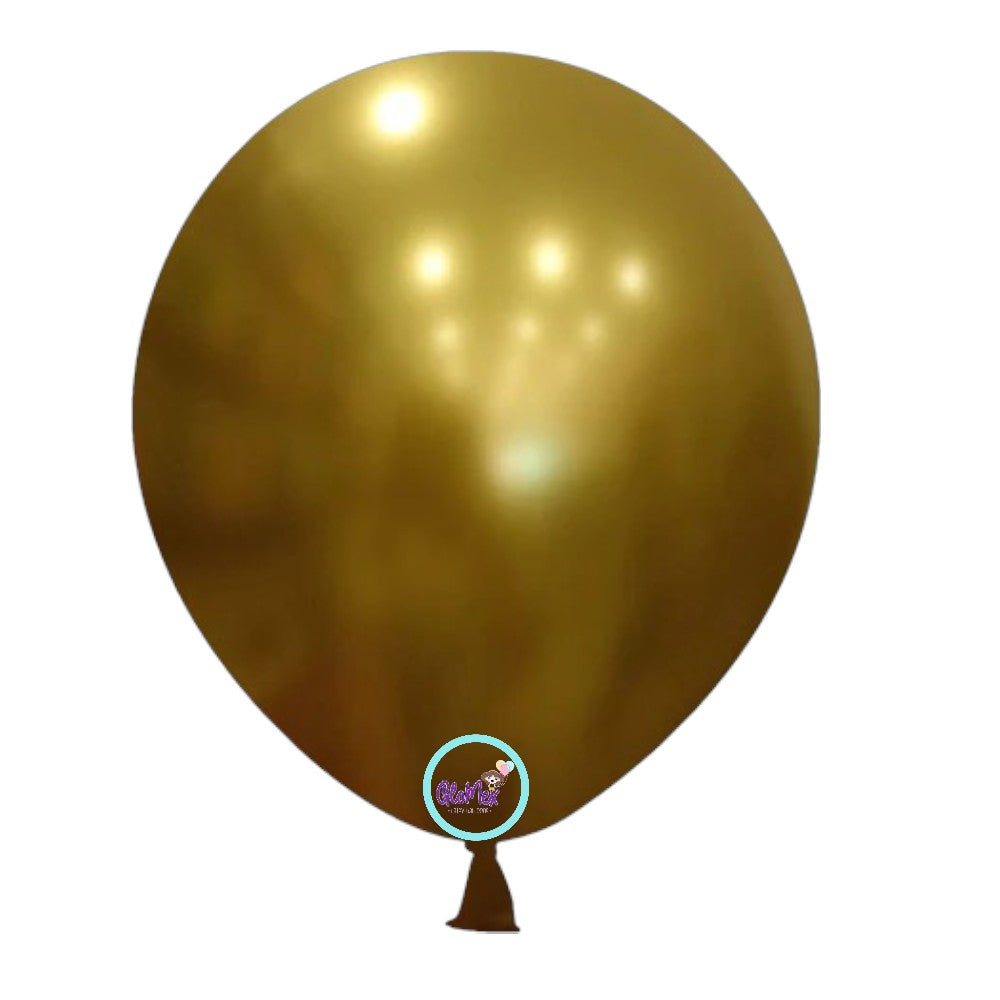 Globo Rumatex R-12 chrome dorado, 12 unidades