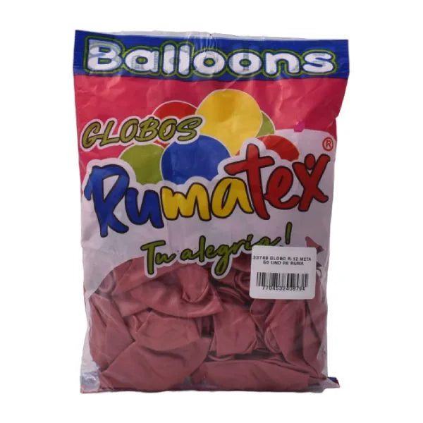 Globo Rumatex R-12 color rosado, 50 unidades