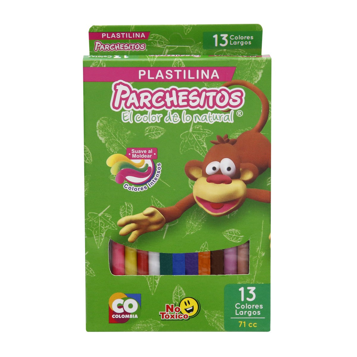 Plastilina x13 Colores Larga Parchesitos