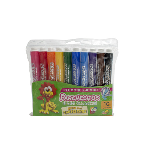 Plumones Jumbo x10 Parchesitos