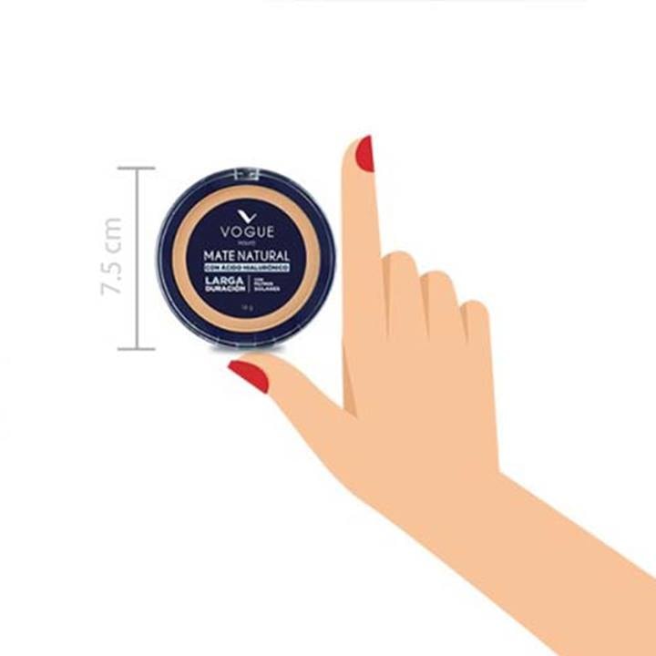 Polvo Mate Natural Canela Vogue 14g
