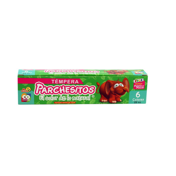 TEMPERA ESCOLAR 22CC PARCHESITO X 6